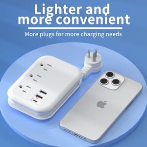 Nhà Máy bán hàng trực tiếp thông minh dải điện 3 cách 2 cổng USB + 1 Type-C nhanh chóng sạc mở rộng ổ cắm Đánh giá hiện tại 10A - Product Image 4