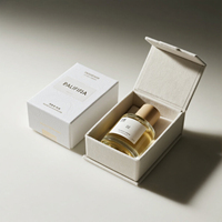 Flacon de parfum vide transparent de luxe à fond épais de haute qualité avec boîte, logo personnalisé MUB 50 ml 100 ml