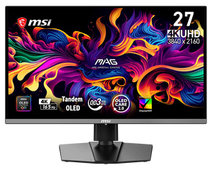 จอเกมมิ่ง MSI MAG 272UP QD-OLED E16 ขนาด 27 นิ้ว ความละเอียด 3840x2160 165Hz QD-OLED  0.03ms Adaptive Sync สำหรับพีซี - Product Image 1