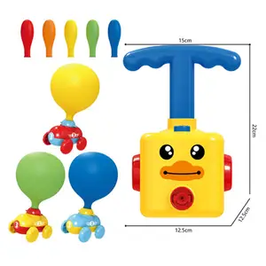 Samtoy DIY रचनात्मक पागल फुलाना वायुगतिकीय हाथ दबाव लांचर खिलौना हवा के दबाव गुब्बारा संचालित कारों बच्चों के लिए
