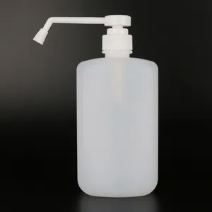 750毫升医院液体肥皂手洗消毒机包装长喷嘴喷雾器泵容器 HDPE 空塑料瓶