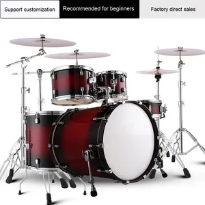 Erwachsene Kinder 5-teiliges Doppelschicht-Ahornholz Umweltfreundliches Schlagzeug-Set für Heim-Musikalische Übung Aufführung Prüfung AOOLOO JP-900 - Product Image 2