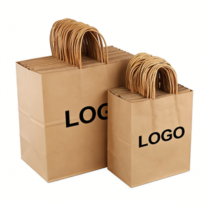 Bolsas de Papel Ecológicas para Llevar Comida, Bolsas de Papel Kraft Marrón para Panadería, para Llevar Comida de Cafetería, con Logotipo Impreso Personalizado - Product Image 3