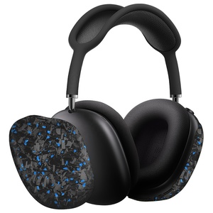 <span class=keywords><strong>Coque</strong></span> de casque de luxe en gros pour <span class=keywords><strong>Airpods</strong></span> Max Slim étui de protection en fibre de <span class=keywords><strong>carbone</strong></span> véritable noir brillant forgé violet antichoc - Product Image 3