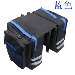 Bolsas traseras para bicicleta, bolsa doble impermeable con tiras reflectantes para bicicleta de montaña, accesorios de ciclismo, Color rojo - Product Image 2