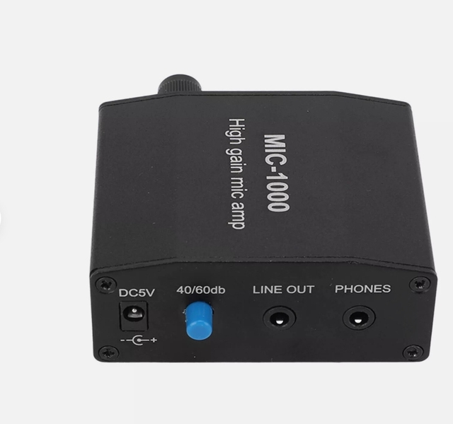Microphone Amplifier Mic Audio Amp High Gain 1000 Times Amplification Accessory