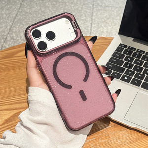 เคสใสแบบมีกลิตเตอร์สำหรับ iPhone 15 16 17 พร้อมขาตั้งเลนส์กล้อง, เคสแบบชิ้นเดียวสำหรับ iPhone 17 Pro Max - Product Image 1