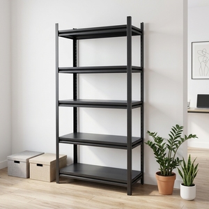 Étagère de présentation pliable réglable en métal noir personnalisée, légère, pour supermarché, installation rapide - Product Image 1