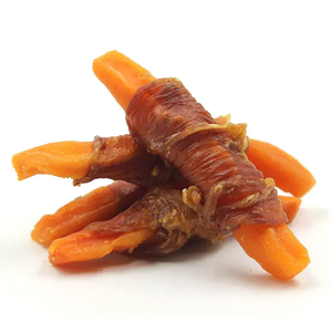 Makanan ringan hewan peliharaan 100g makanan anjing mengunyah tulang kentang manis dibungkus ayam sehat alami grosir OEM - Product Image 6