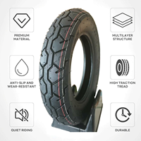 Neumáticos de Motocicleta Personalizados de Fábrica 100/90-10 T307, 50% Caucho Natural, Alta Tracción para Viajes por el Delta del Mekong en Condiciones Húmedas