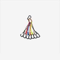 Nouveau porte-clés tissé à la main avec crochet anti-perte, clip multifonction pour le camping en plein air, design triangulaire pour une fixation rapide