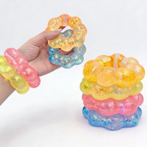 Nouveau Jouet Anti-Stress Tendance : Mochi Squishy en Forme de Boulette Vapeur Remplie, Perlé de Paillettes Colorées, Extensible pour Enfants - Product Image 4