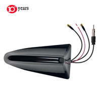 Antena Combinada con Conector Shark Fin Jaso Din 4185, 160*80*85mm, ABS+Metal, 360g, Montaje con Tornillos, 10.5-16V, 75 Ohm, para Coche, FM AM