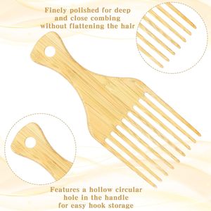 Peines para Cabello Rizado con Logotipo Láser, Peines <span class=keywords><strong>de</strong></span> Bambú <span class=keywords><strong>de</strong></span> Dientes Anchos, Peine <span class=keywords><strong>de</strong></span> <span class=keywords><strong>Madera</strong></span>, Peines <span class=keywords><strong>de</strong></span> Bambú Antiestáticos, Peines Afro para Hombre - Product Image 4