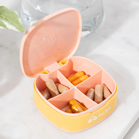 Nouvelle vente chaude, boîte à pilules en plastique, petite boîte à pilules, logo personnalisé, boîte à pilules portable