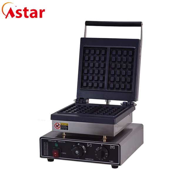 Satisfaction Guarantee Astar Snack Equipment 1-Plate Square Waffle Machine With Good Price