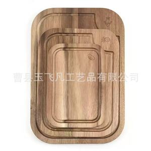 Juego de Tablas de Cortar de Madera de Acacia, 3 Piezas, Rectangulares, Multifuncionales, para Cocina - Product Image 1