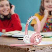 Earphone Qualcomm Terbaru untuk Anak, Pelindung Pendengaran Berkabel Over-Ear ENC IPX-3 Tahan Air dengan Bantalan Telinga Lembut Binaural untuk Anak-Anak