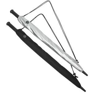중국 공급 업체 사용자 정의 골프 우산 하이 퀄리티 더블 레이어 공기 통풍구 방풍 UV 우산 커버