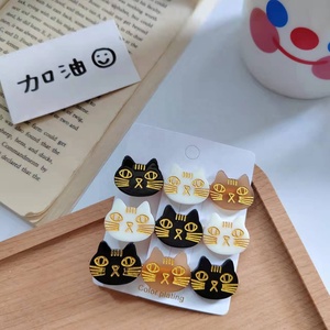 Barrettes à cheveux mignonnes en acétate motif petit animal, <span class=keywords><strong>pince</strong></span> à cheveux chat à 3 faces pour filles - Product Image 4