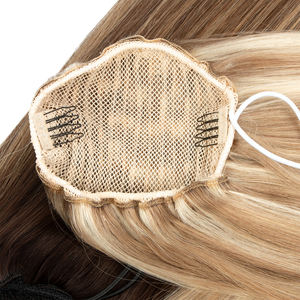 <span class=keywords><strong>Queue</strong></span> <span class=keywords><strong>de</strong></span> <span class=keywords><strong>cheval</strong></span> à cordon en cheveux vierges lisses et soyeux, 100 % cheveux humains européens doublement étirés, 14-26 pouces – Prix usine, vente chaude - Product Image 3