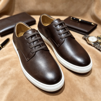 Baskets décontractées pour homme en cuir de vachette, confort toute la journée, style habillé moderne pour le bureau et la marche