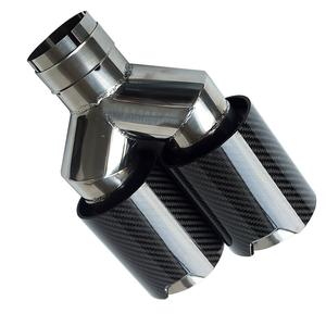 Embouts d'échappement universels Y Style 89 mm à <span class=keywords><strong>double</strong></span> silencieux en fibre de carbone M Performance pour <span class=keywords><strong>BMW</strong></span> Series - Product Image 4