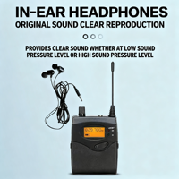 Système de monitoring intra-auriculaire stéréo sans fil UHF PLL professionnel avec 40 canaux préréglés, en métal et ABS, JT-2000