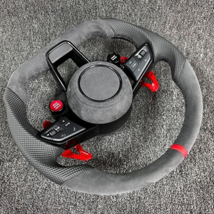 Volant en fibre de carbone PU de haute qualité pour <span class=keywords><strong>Audi</strong></span> R8 <span class=keywords><strong>TT</strong></span> Mk2 <span class=keywords><strong>Mk3</strong></span> B8 <span class=keywords><strong>RS</strong></span> TTS-Leather Assembly Modified Upgraded Design - Product Image 6