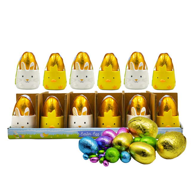 Easter Chocolate Eggs Holiday Sets Wholesale Golden Foil Chocolate Compound Custom Recipes Ingredients