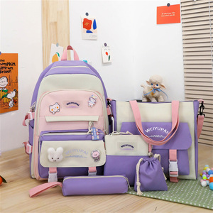 Wholesale Set 5-piece-set Shoulder <b>Bag</b> Pencil <b>Bag</b> Backpack Junior High School <b>Students</b> School <b>Bag</b> Cute Backpack - Product Image 6