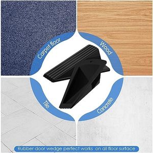 Tope de puerta <span class=keywords><strong>Jumbo</strong></span> de alta resistencia, cuña de 2 pulgadas de altura TPR, cuña grande apilable, Tope de puerta de goma para alfombra de Hotel - Product Image 5