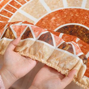 Custom <strong>Round</strong> Table Cloth Elastic Edge Waterproof <strong>Wipeable</strong> Washable Fitted <strong>Tablecloths</strong> for <strong>Round</strong> Tables - Product Image 4