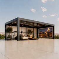 Pergola bioclimatique en aluminium motorisée, couverture de patio extérieure de luxe pour jardin, cour arrière, projets personnalisés