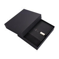 Ensemble cadeau personnalisé de batterie externe et clé USB avec carnet A5 en PU, charge sans fil, OEM pour entreprises