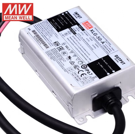 XLG серия Meanwell XLG-50-A/AB 50 Вт 1A 57 В IP67 источник питания с регулируемой яркостью светодиодный источник питания для уличного освещения лабораторный источник питания