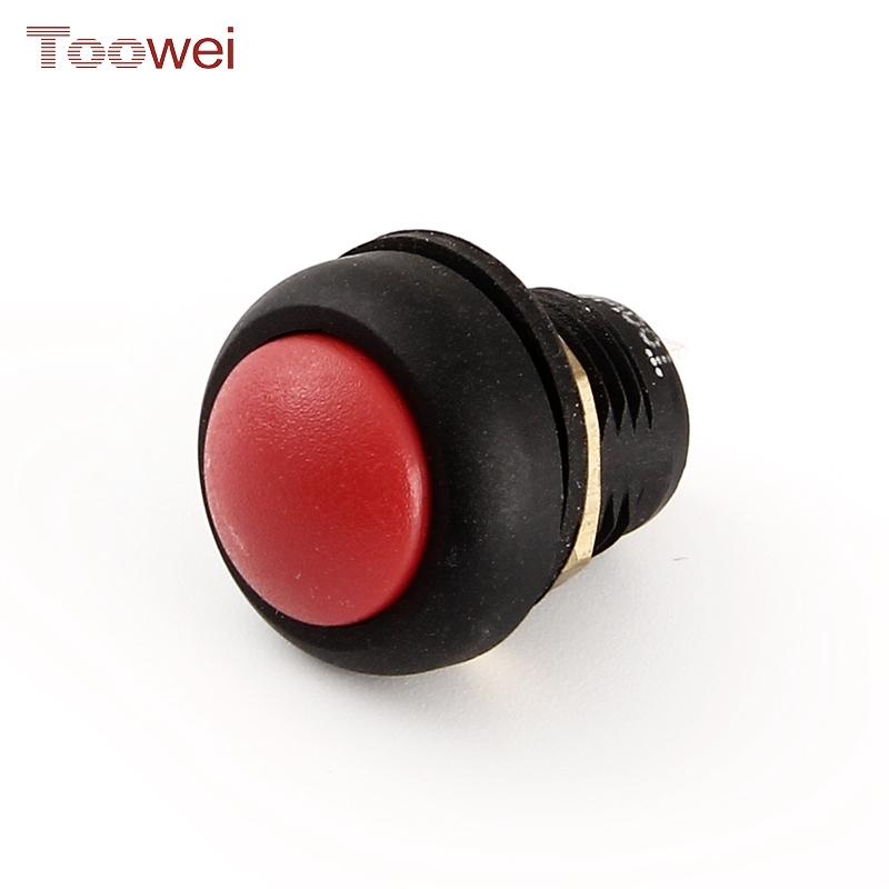 Toowei Manual Electric <strong>12mm</strong> Different Color <strong>Momentary</strong> <strong>Push</strong> <strong>Button</strong> <strong>Switch</strong> Welding Red Ip67 3a 220v Waterproof Round Plastic