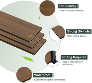 2025 Offre Spéciale imperméable à l'eau coupe-vent WPC panneaux de clôture clôture de confidentialité pour Patio arrière-cour jardin 3D modélisation Service inclus - Product Image 3