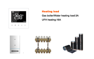 Thermostat de chaudière <span class=keywords><strong>sans</strong></span> <span class=keywords><strong>fil</strong></span> RF programmable, résistant au feu, économe en énergie et durable pour système de chauffage domestique - Product Image 5
