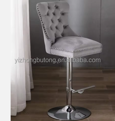 Bar Stool with Velvet Design Versatile