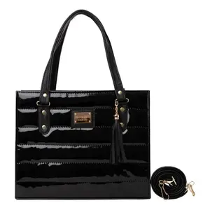 Bolso Tote para Mujer Fana Kaela, Diseño de Serpiente Negra, Gran Capacidad, Dos Asas, Cierre Cruzado, Uso Diario Informal - Product Image 1