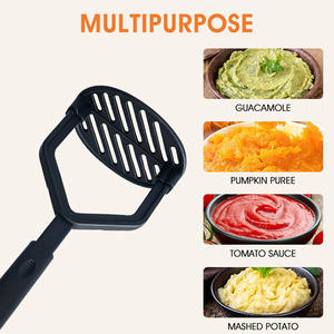 Presse-purée manuelle en acier inoxydable pour pommes de terre, ustensile de cuisine antiadhésif et résistant à la chaleur - Product Image 4