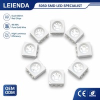 Instrument de beauté professionnel, puce LED 5050 SMD double cœur 620nm 850nm 0.2W Ra90, pour panneau de masque facial LED anti-âge