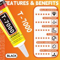 T7000 lem reparasi ponsel komputer, lem hitam Bezel Sealant komputer lengket penutup belakang T7000