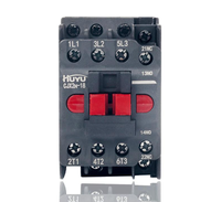 Contactor de CA Reversible Original HUYU CJX2N-1810, 18A, 1NO, Bobina Auxiliar AC110V 60Hz, Interbloqueo Mecánico Integrado, Motor 3P de Avance