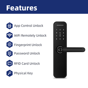 Liliwise Manufacturer Keyless Touch Screen Tuya App Wifi Gate <b>Lock</b> Smart Fingerprint Door <b>Lock</b> - Product Image 2
