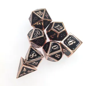 Dadu DND logam Set polihedral D & D dadu untuk RPG dugeon dan Naga