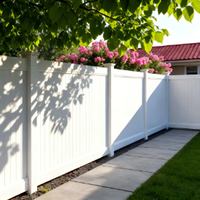 8ft. breed x 4ft. hoog, populaire vinyl omheining van de fabrikant, buiten PVC schutting, goedkope PVC omheining, klassieke omheining met rechte bovenrand
