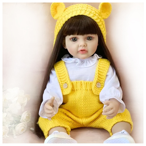 R & B Realista Little Reborn Baby Doll Pose Reborn Dolls <span class=keywords><strong>Morenas</strong></span> Accesorios para muñeca Reborn Silicona - Product Image 1