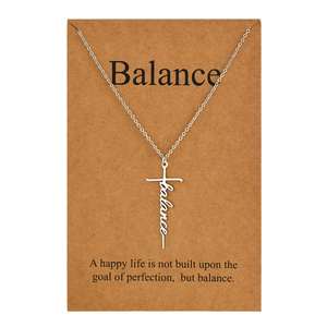 Qingyuan Acero inoxidable impermeable Jesús Cruz regalo nombre plata colgante collar para hombres mujeres - Product Image 2